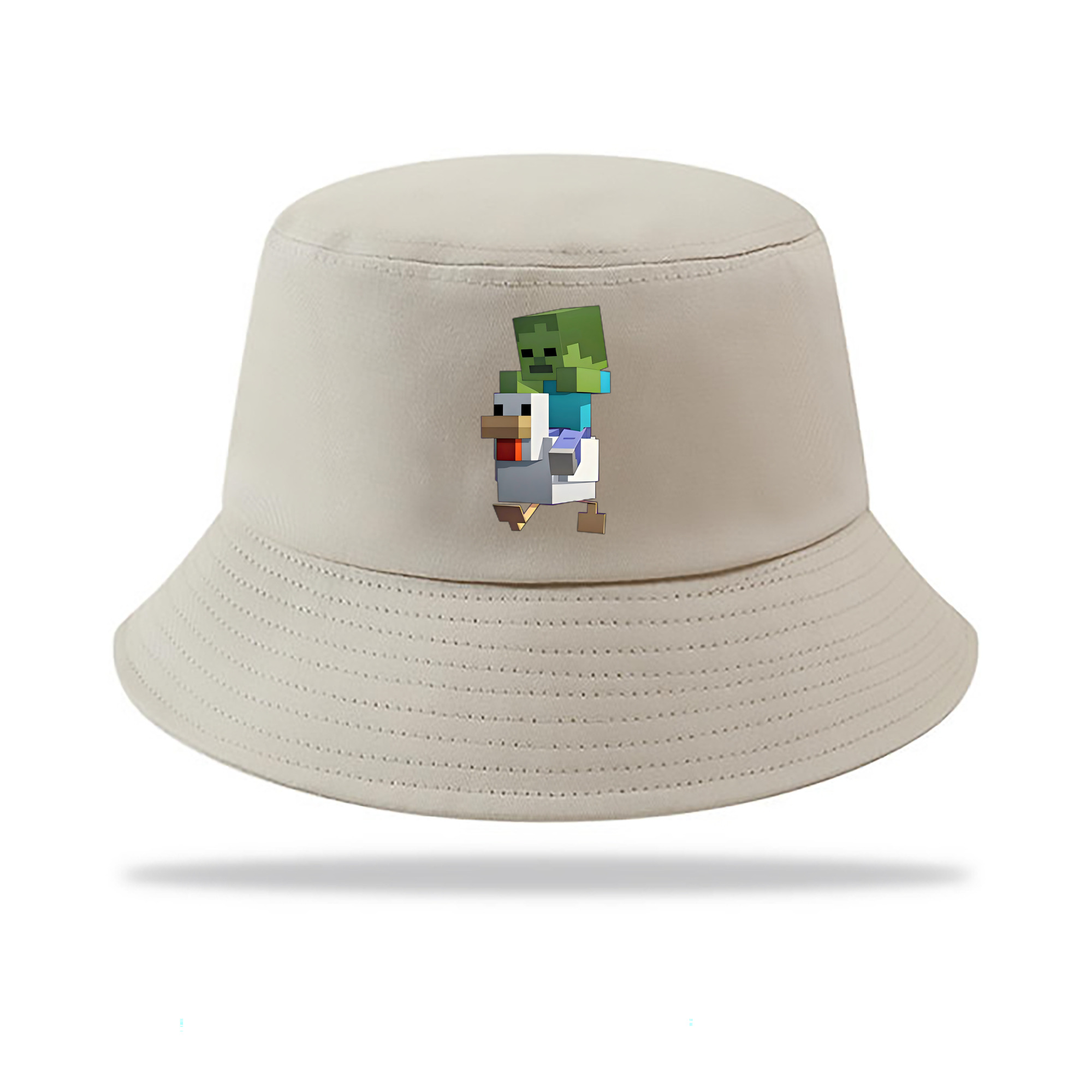 （画像用） マインクラフト ブロックの世界 Minecraft MC Block world アウトドア日除けバケットハット